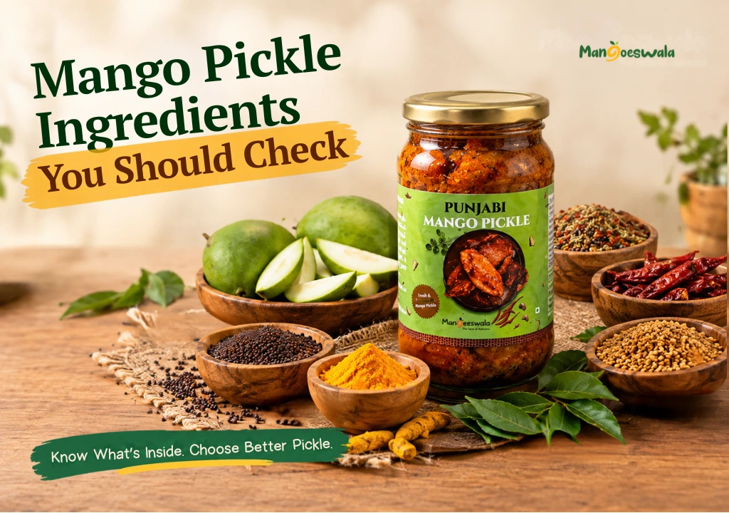 Preservative-free mango pickle available at Mangoeswala